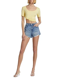 Beck High-Rise Denim Shorts
