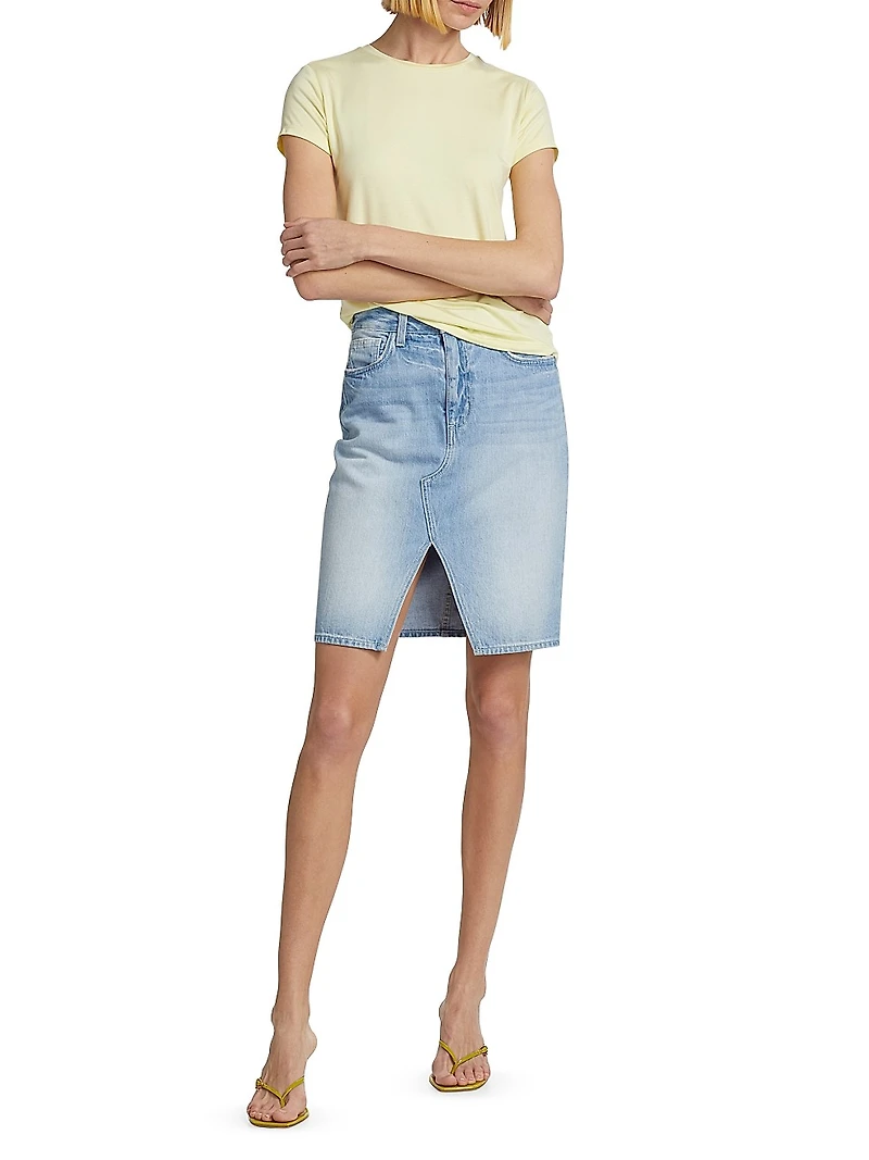 Tylee Denim Knee-Length Skirt