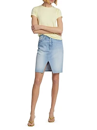 Tylee Denim Knee-Length Skirt