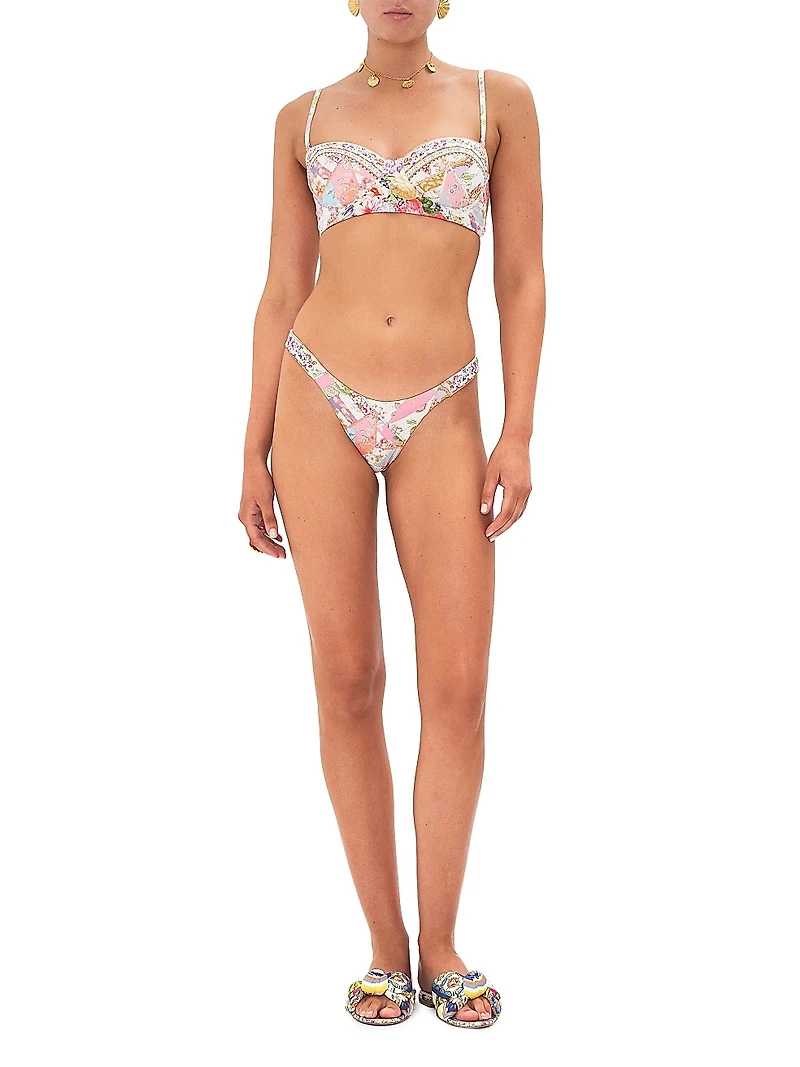 Floral Low-Waist Bikini Bottom