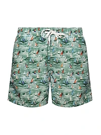 Boat Print Swim Shorts