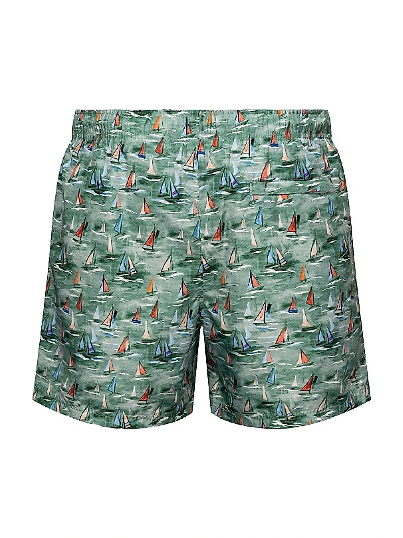 Boat Print Swim Shorts