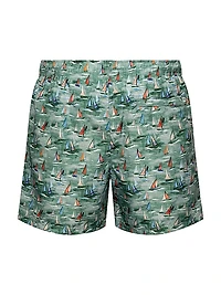 Boat Print Swim Shorts