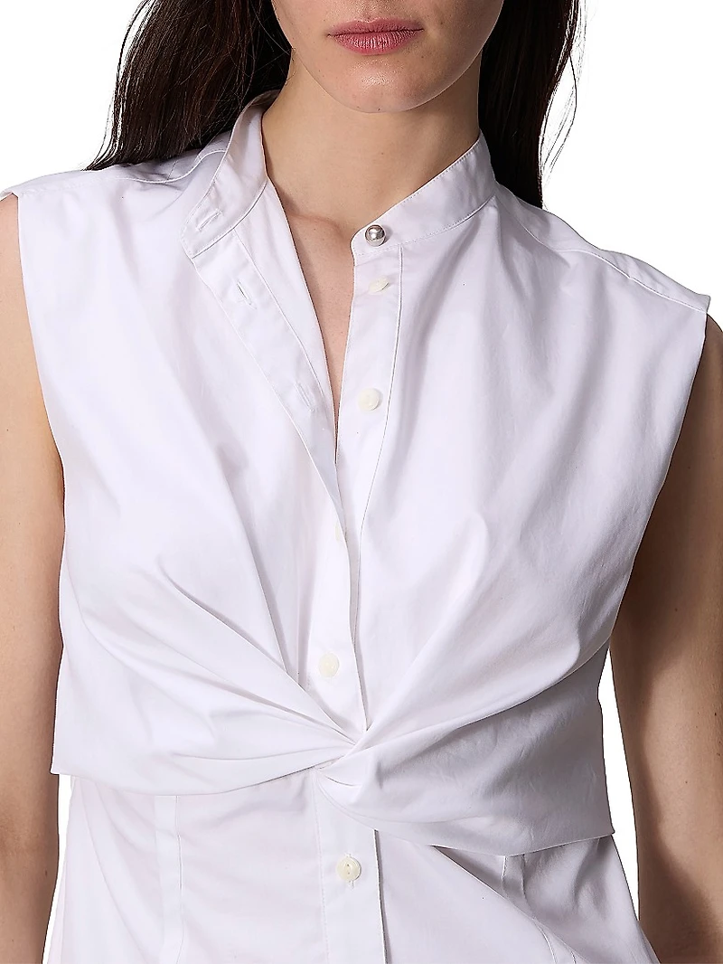 Louisa Sleeveless Poplin Minidress