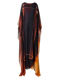 Ombré Silk Caftan Gown