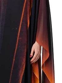 Ombré Silk Caftan Gown