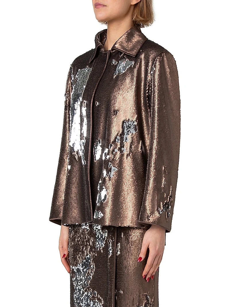Sequin Shirt Jacket