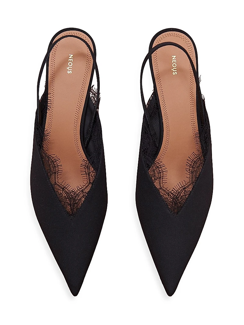 Irena 40MM Crepe de Chine Slingbacks