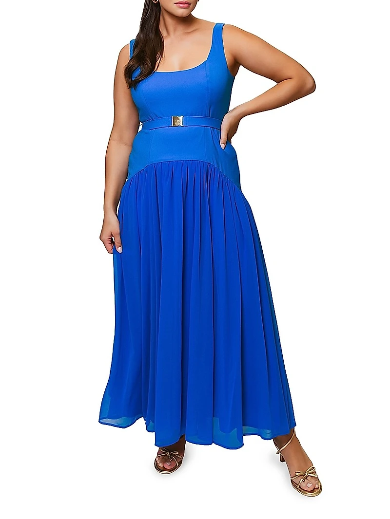 Ridge Drop-Waist Maxi Dress