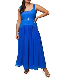 Ridge Drop-Waist Maxi Dress