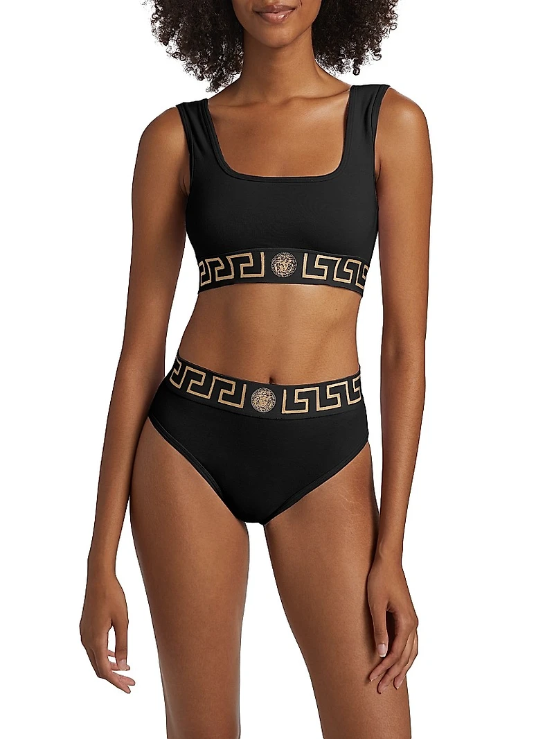 Topeka Logo Jersey Bi-Stretch Cotton Sports Bra