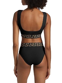 Topeka Logo Jersey Bi-Stretch Cotton Sports Bra