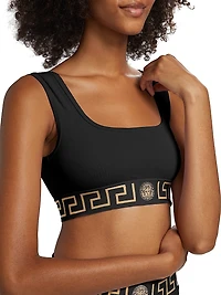 Topeka Logo Jersey Bi-Stretch Cotton Sports Bra