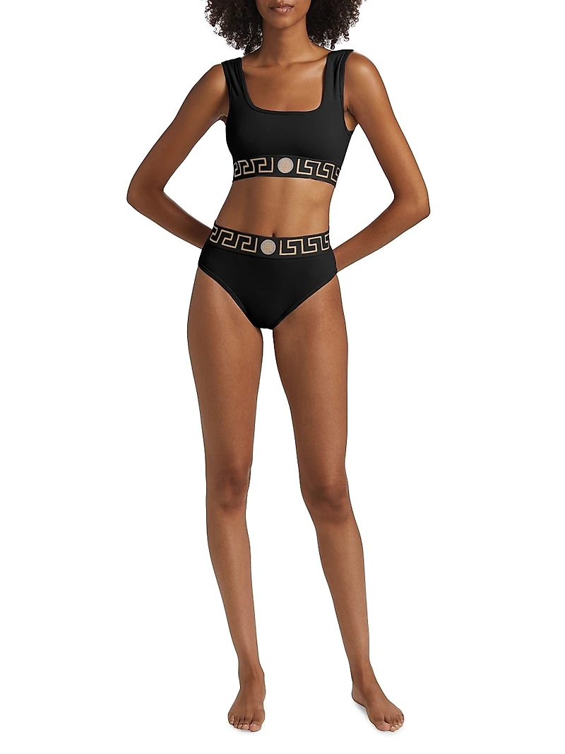 Topeka Logo Jersey Bi-Stretch Cotton Sports Bra