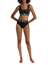 Topeka Logo Jersey Bi-Stretch Cotton Sports Bra