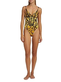 92' Barocco Print Bodysuit