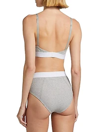 Cotton Rib Logo Bralette