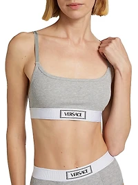 Cotton Rib Logo Bralette