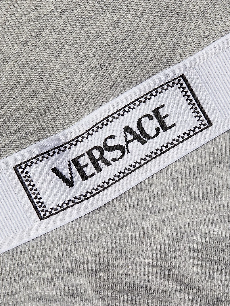 Cotton Rib Logo Bralette