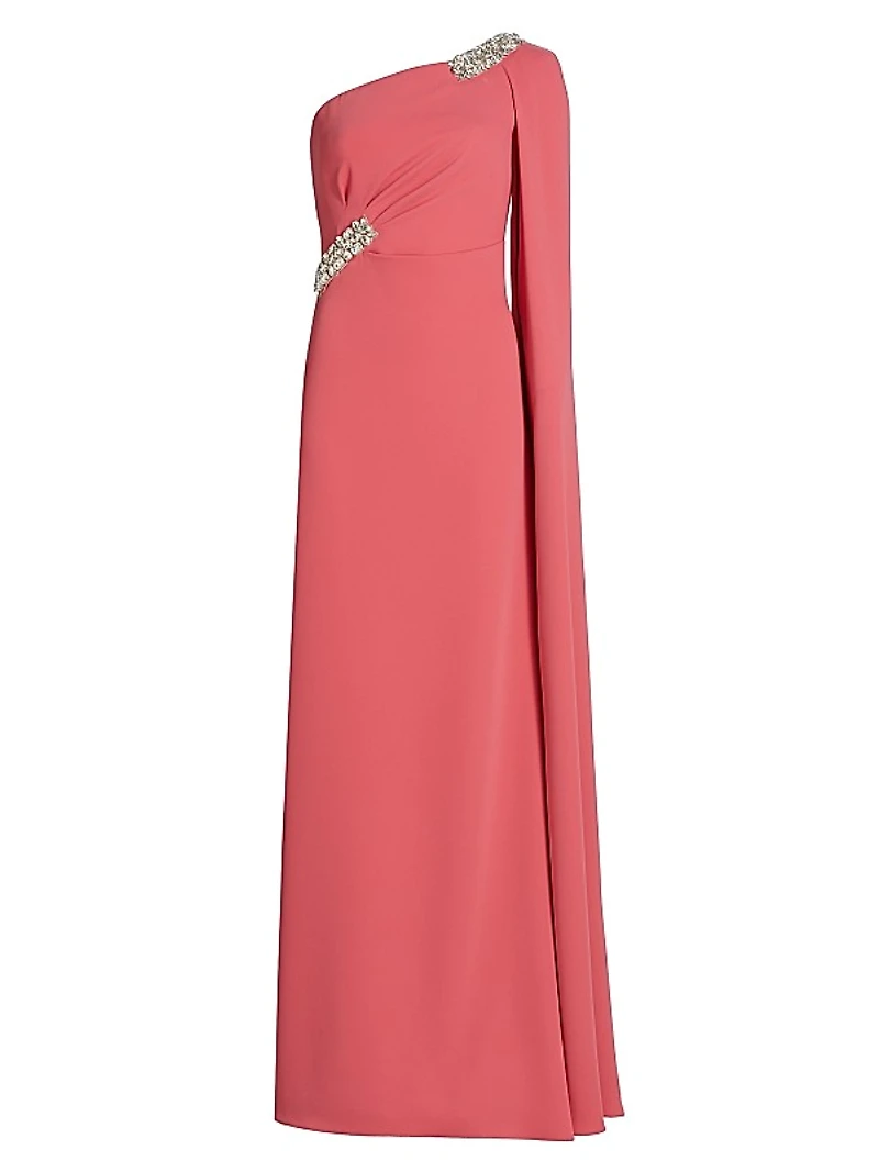 Embellished Crepe Gown