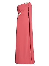 Embellished Crepe Gown