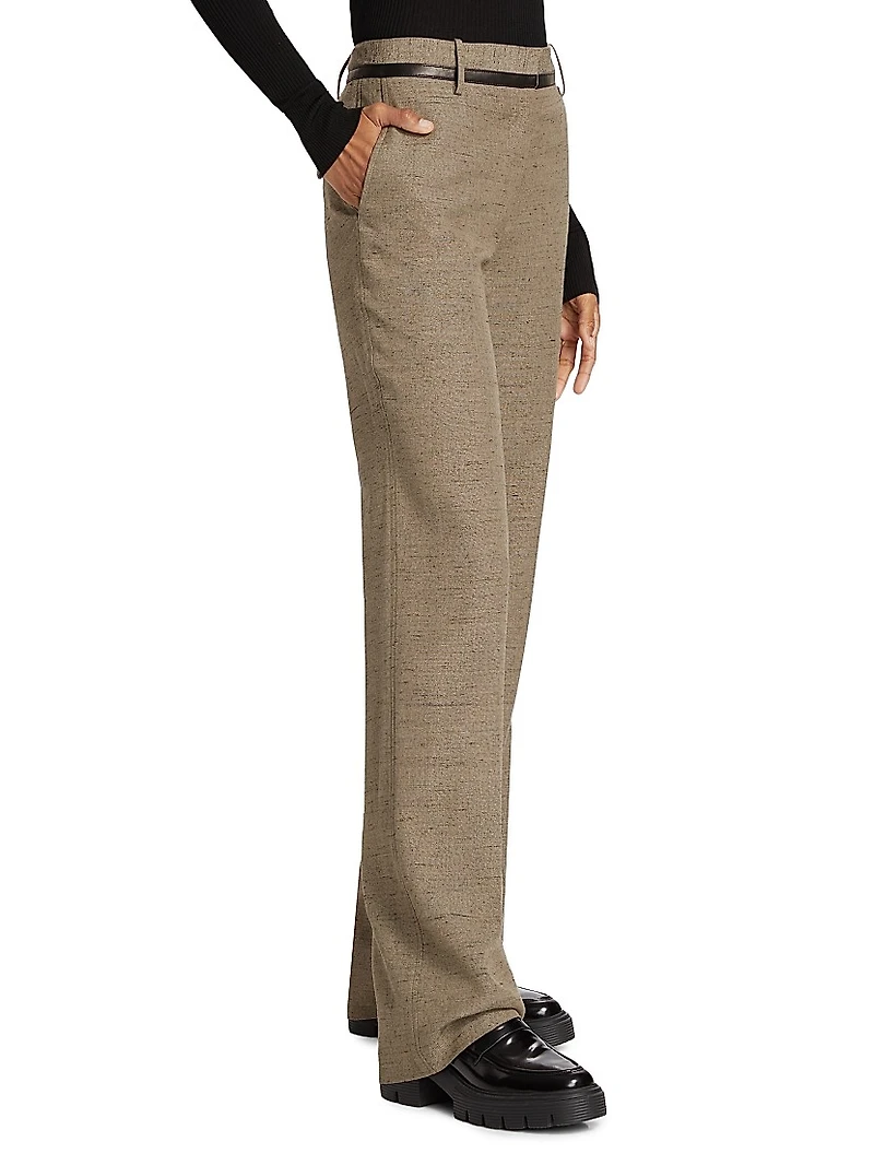 Aidan Melangé Straight-Leg Pants