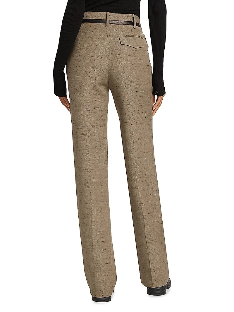 Aidan Melangé Straight-Leg Pants