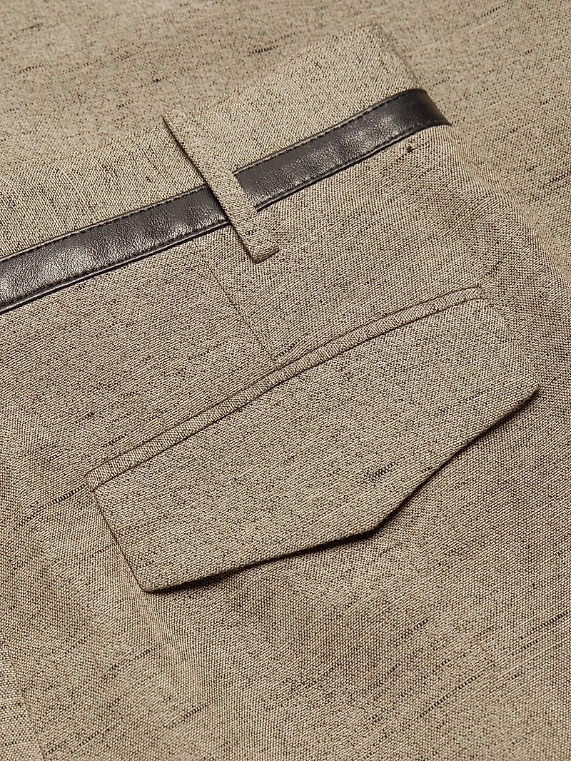 Aidan Melangé Straight-Leg Pants