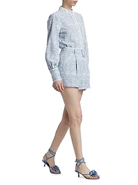 Hobbes Cotton Eyelet Belted Shorts