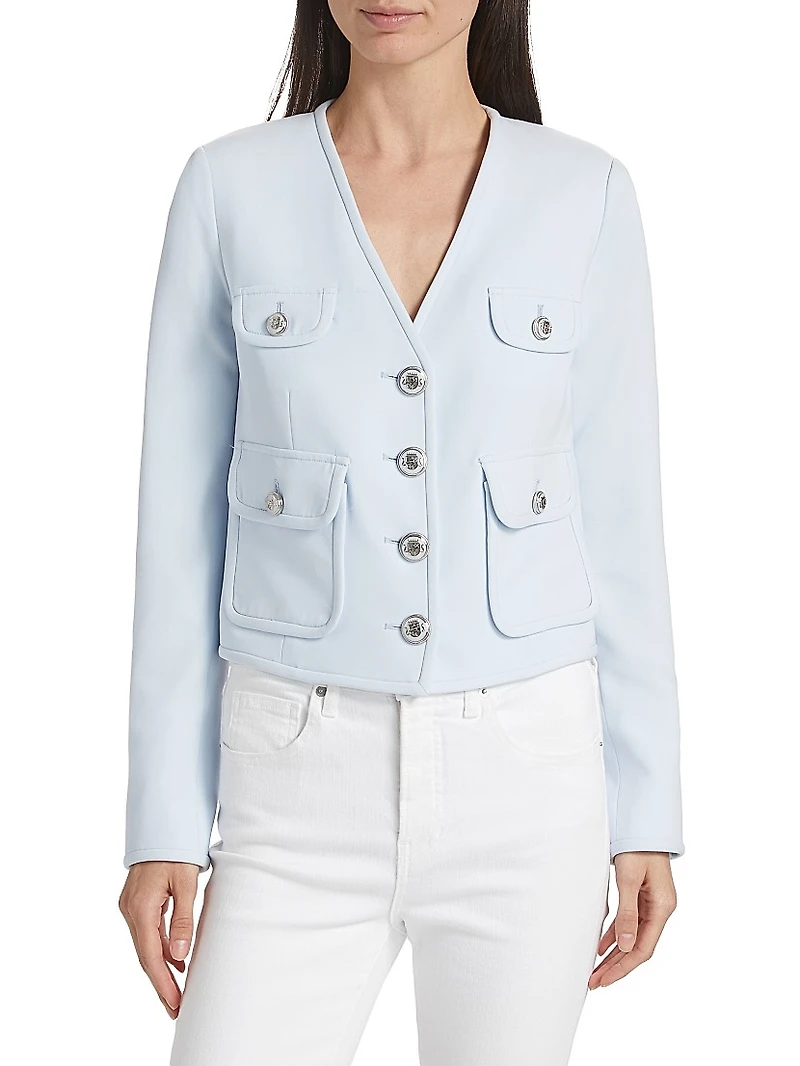 Isola Crepe V-Neck Jacket