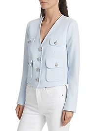 Isola Crepe V-Neck Jacket