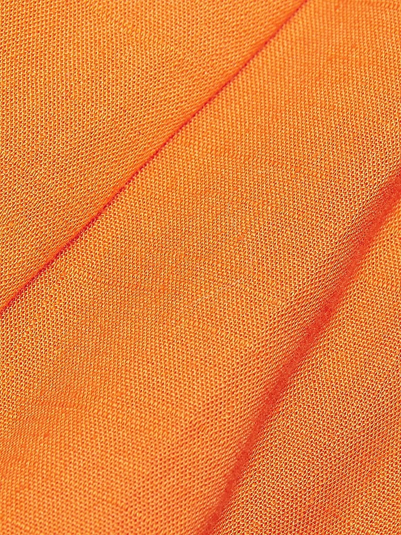 Octavia Linen-Blend Wrap Midi-Dress