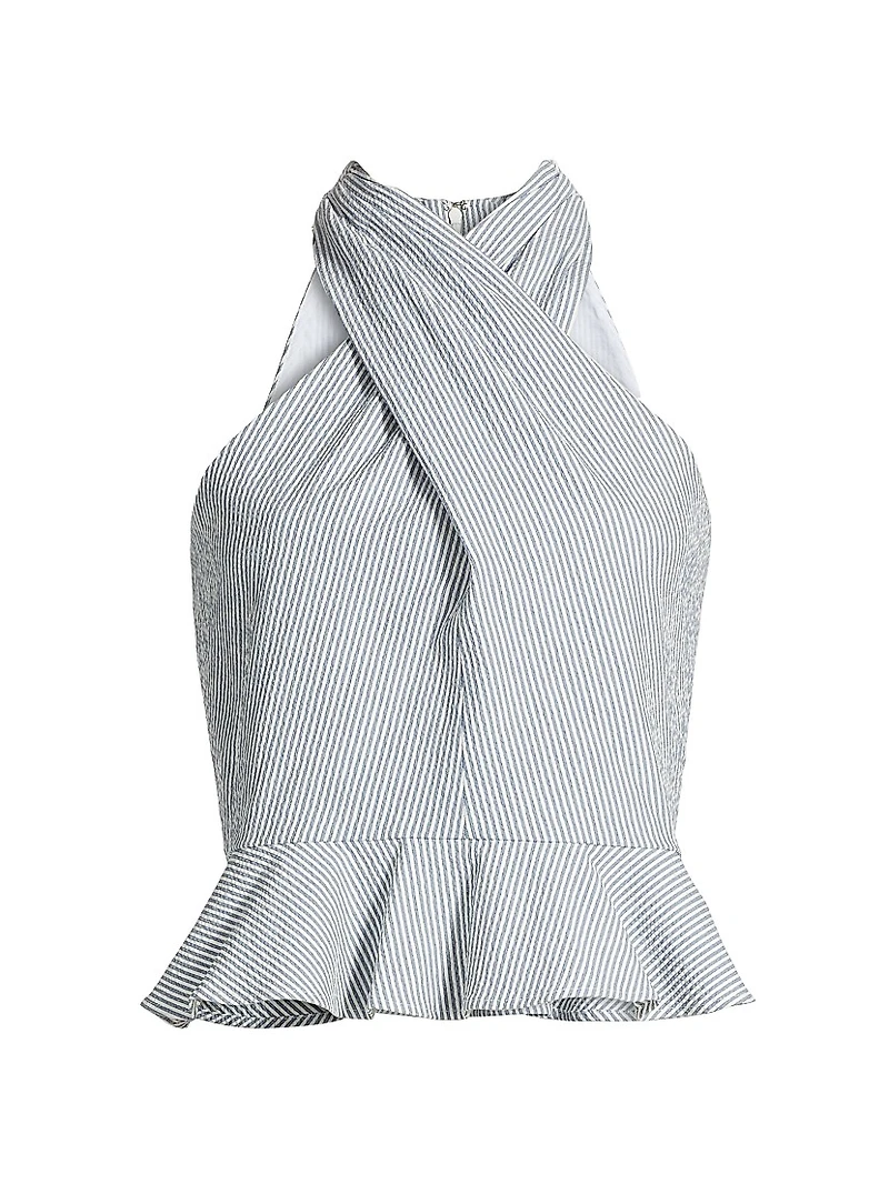 Drey Seersucker Halter Top