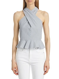 Drey Seersucker Halter Top