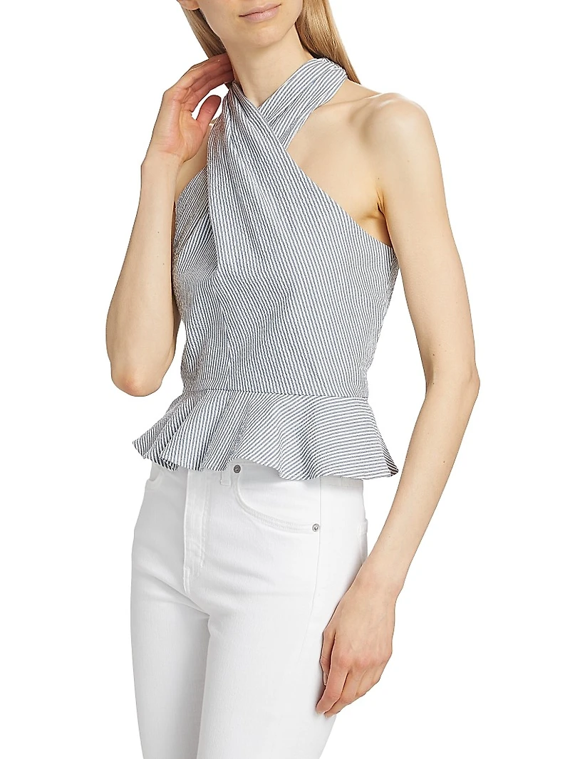 Drey Seersucker Halter Top