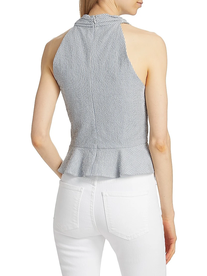 Drey Seersucker Halter Top