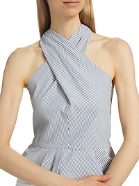 Drey Seersucker Halter Top