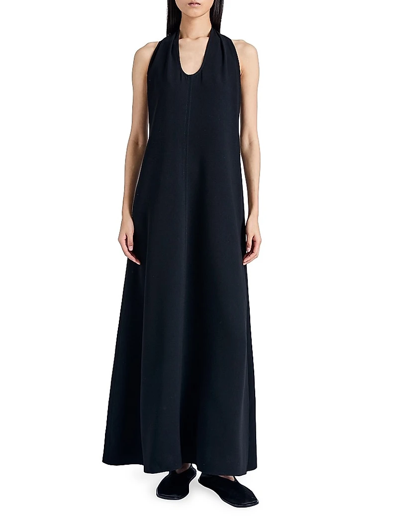 Ember Crepe Halterneck Maxi Dress