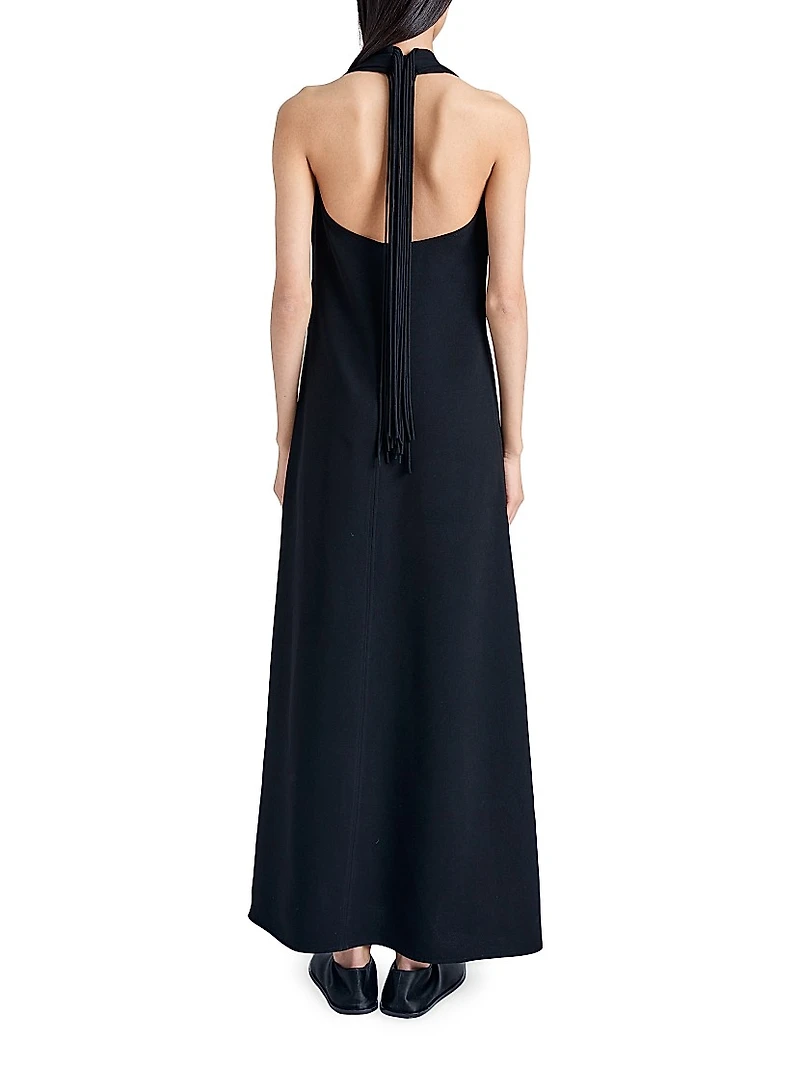Ember Crepe Halterneck Maxi Dress