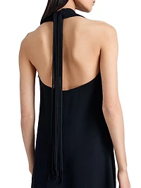 Ember Crepe Halterneck Maxi Dress