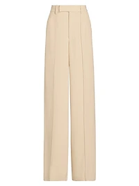 Weyes Crepe Straight-Leg Pants