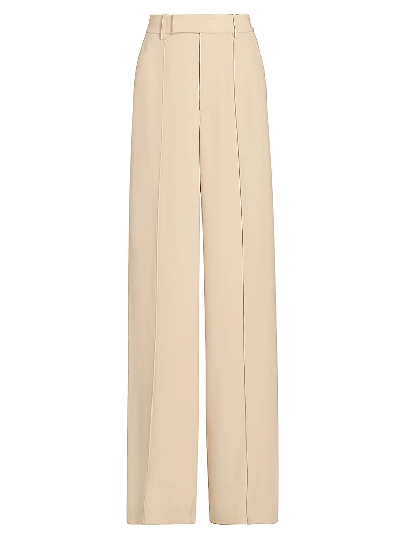 Weyes Crepe Straight-Leg Pants
