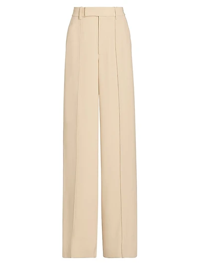 Weyes Crepe Straight-Leg Pants