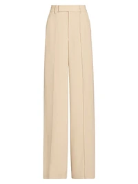 Weyes Crepe Straight-Leg Pants