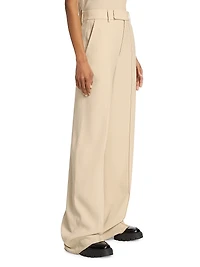 Weyes Crepe Straight-Leg Pants