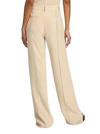 Weyes Crepe Straight-Leg Pants