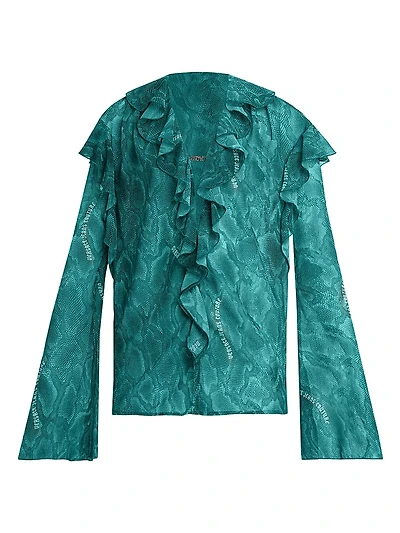 Python Chiffon Ruffle Shirt