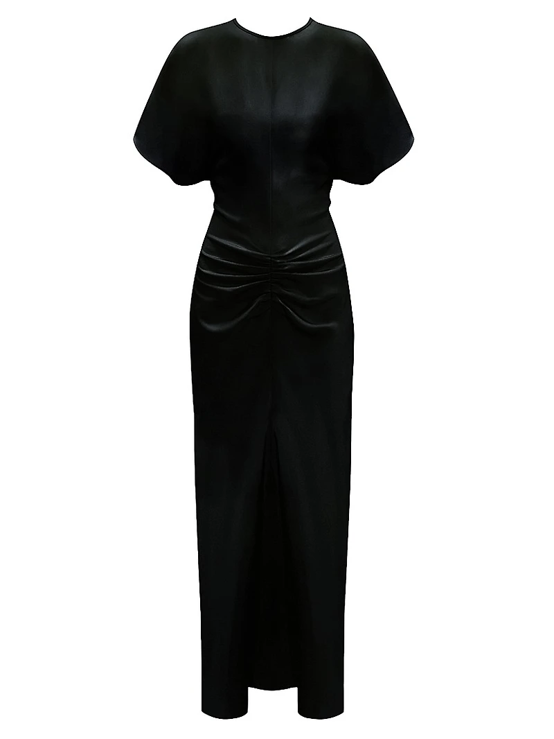 Gathered Waist Midi-Dress