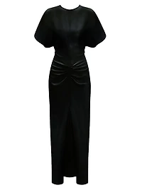 Gathered Waist Midi-Dress