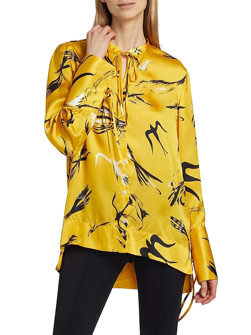 Bird Silk-Blend Shirt